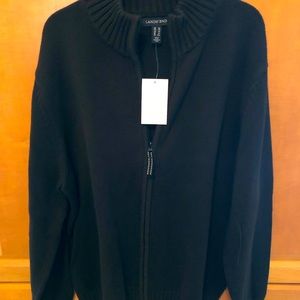 Mens Lands End full zip sweaterXL